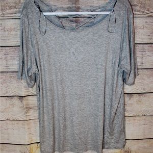 NWT Ambiance, 2X, criss cross back, gray